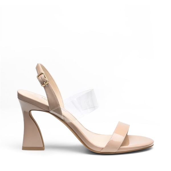 Double Clear Strap Sandals - NUDE CLEAR - 2